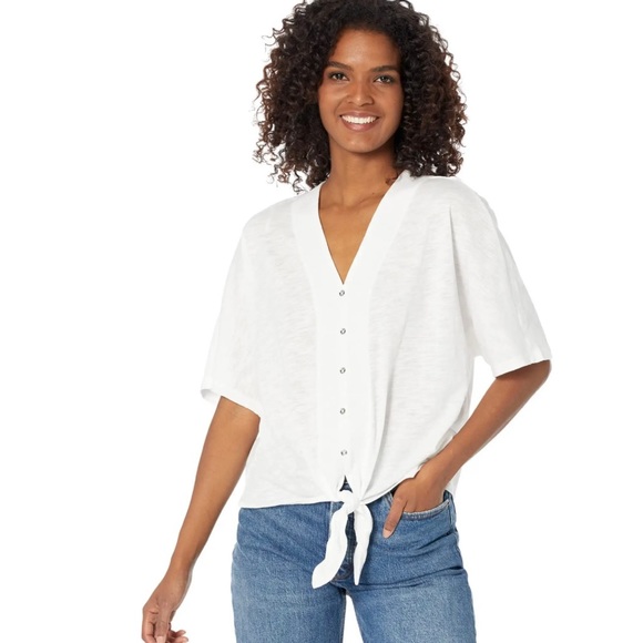 Michael Kors Women's Button Front Tie Shirt - Picture 1 of 12